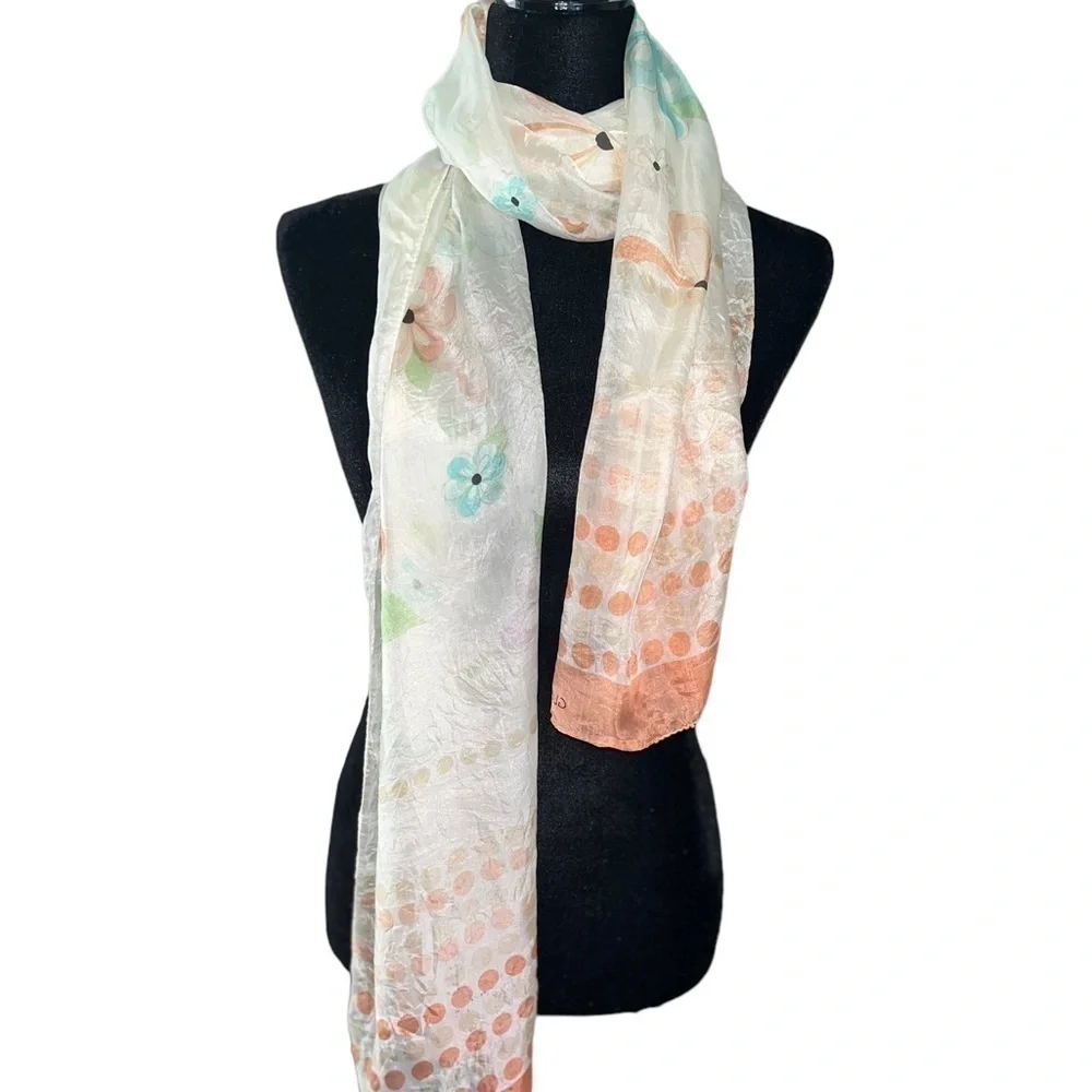 Vintage Global Views-Beautiful Scarfs Ladies Summer Casual Milti-Color Silk